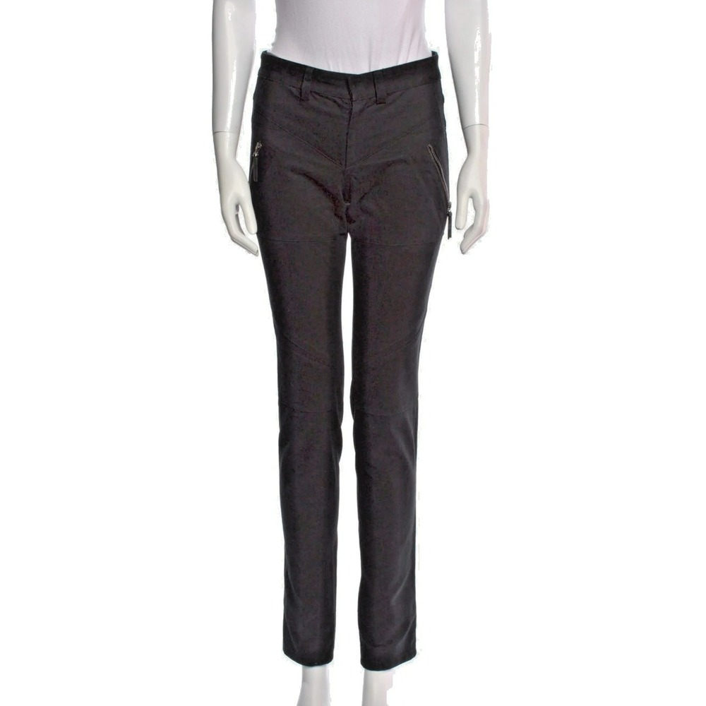 Emilio Pucci Black Cotton Skinny Pants Size 6 Mid-Rise Italy Excellent